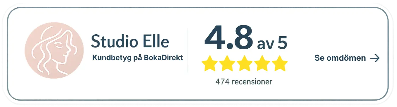 Studio Elle har 4,8 av 5 i kundbetyg på BokaDirekt baserat på 474 recensioner